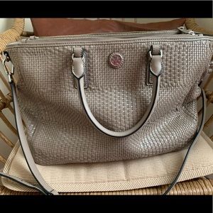 Tory Burch woven leather bag